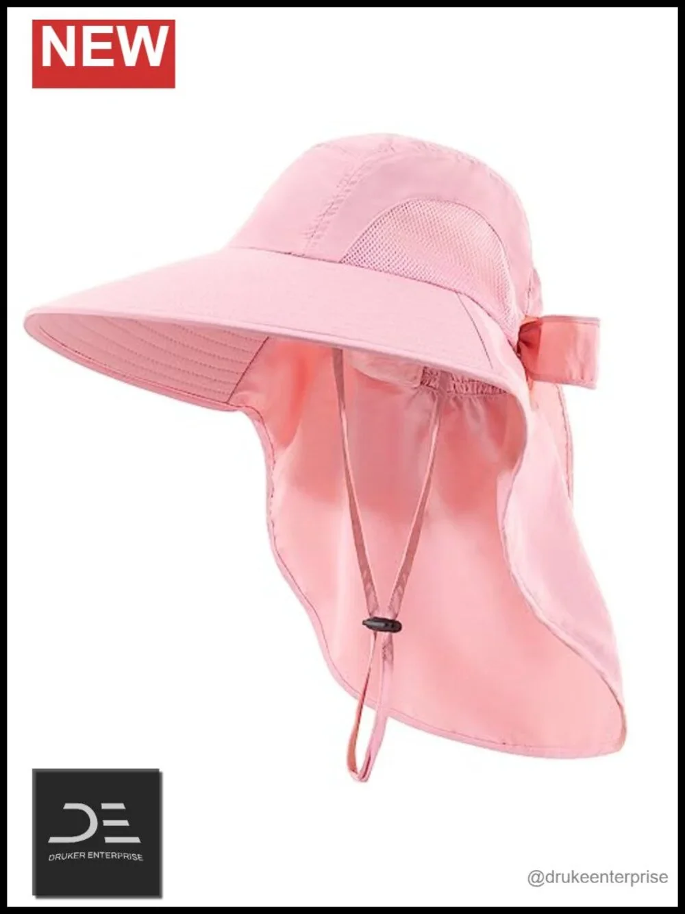 Foldable Waterproof Wide Brim Sun Hat with Neck Flap UPF 50+